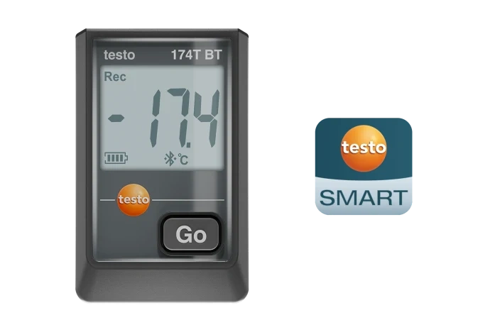 testteknik testo174-t-bt siyah uygulama ikon onyuz