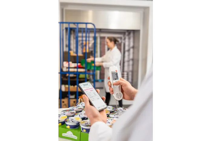 testteknik testo 104-ir-bt gida lojistik prob olcum cekirdek sicaklik yogurt uygulama